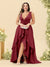 A-Line/Princess Asymmetrical V-Neck Plus Size Bridesmaid Dresses With Ruffles