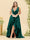 A-Line/Princess Asymmetrical V-Neck Plus Size Bridesmaid Dresses With Ruffles