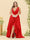 A-Line/Princess Asymmetrical V-Neck Plus Size Bridesmaid Dresses With Ruffles