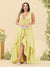 A-Line/Princess Asymmetrical V-Neck Plus Size Bridesmaid Dresses With Ruffles