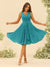 A-Line/Princess Knee-Length V-Neck Bridesmaid Dresses With Ruffles