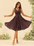 A-Line/Princess Knee-Length V-Neck Bridesmaid Dresses With Ruffles