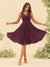 A-Line/Princess Knee-Length V-Neck Bridesmaid Dresses With Ruffles