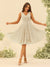 A-Line/Princess Knee-Length V-Neck Bridesmaid Dresses With Ruffles