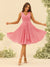 A-Line/Princess Knee-Length V-Neck Bridesmaid Dresses With Ruffles