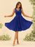 A-Line/Princess Knee-Length V-Neck Bridesmaid Dresses With Ruffles