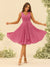 A-Line/Princess Knee-Length V-Neck Bridesmaid Dresses With Ruffles