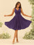 A-Line/Princess Knee-Length V-Neck Bridesmaid Dresses With Ruffles