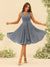 A-Line/Princess Knee-Length V-Neck Bridesmaid Dresses With Ruffles