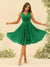 A-Line/Princess Knee-Length V-Neck Bridesmaid Dresses With Ruffles
