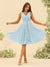 A-Line/Princess Knee-Length V-Neck Bridesmaid Dresses With Ruffles