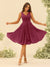 A-Line/Princess Knee-Length V-Neck Bridesmaid Dresses With Ruffles