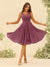 A-Line/Princess Knee-Length V-Neck Bridesmaid Dresses With Ruffles
