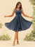 A-Line/Princess Knee-Length V-Neck Bridesmaid Dresses With Ruffles