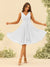 A-Line/Princess Knee-Length V-Neck Bridesmaid Dresses With Ruffles