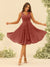 A-Line/Princess Knee-Length V-Neck Bridesmaid Dresses With Ruffles