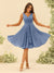 A-Line/Princess Knee-Length V-Neck Bridesmaid Dresses With Ruffles