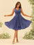 A-Line/Princess Knee-Length V-Neck Bridesmaid Dresses With Ruffles
