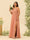 A-Line/Princess Floor-Length Spaghetti Straps Ruffles Plus Size Bridesmaid Dresses