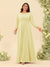 A-Line/Princess Floor-Length Long Sleeves Plus Size Bridesmaid Dresses With Sash