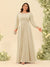 A-Line/Princess Floor-Length Long Sleeves Plus Size Bridesmaid Dresses With Sash