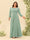 A-Line/Princess Floor-Length Long Sleeves Plus Size Bridesmaid Dresses With Sash