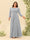 A-Line/Princess Floor-Length Long Sleeves Plus Size Bridesmaid Dresses With Sash
