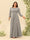 A-Line/Princess Floor-Length Long Sleeves Plus Size Bridesmaid Dresses With Sash