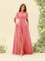 A-Line/Princess One-Shoulder Floor-Length Split Side Bridesmaid Dresses