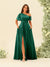 A-Line/Princess One-Shoulder Floor-Length Split Side Bridesmaid Dresses