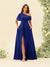 A-Line/Princess One-Shoulder Floor-Length Split Side Bridesmaid Dresses