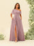 A-Line/Princess One-Shoulder Floor-Length Split Side Bridesmaid Dresses