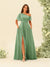 A-Line/Princess One-Shoulder Floor-Length Split Side Bridesmaid Dresses