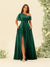 A-Line/Princess One-Shoulder Floor-Length Split Side Bridesmaid Dresses