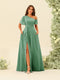A-Line/Princess One-Shoulder Floor-Length Split Side Bridesmaid Dresses