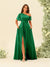 A-Line/Princess One-Shoulder Floor-Length Split Side Bridesmaid Dresses