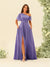 A-Line/Princess One-Shoulder Floor-Length Split Side Bridesmaid Dresses