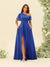 A-Line/Princess One-Shoulder Floor-Length Split Side Bridesmaid Dresses