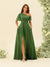 A-Line/Princess One-Shoulder Floor-Length Split Side Bridesmaid Dresses
