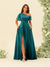 A-Line/Princess One-Shoulder Floor-Length Split Side Bridesmaid Dresses