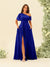 A-Line/Princess One-Shoulder Floor-Length Split Side Bridesmaid Dresses