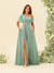 A-Line/Princess One-Shoulder Floor-Length Split Side Bridesmaid Dresses