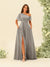 A-Line/Princess One-Shoulder Floor-Length Split Side Bridesmaid Dresses