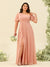 A-Line/Princess One-Shoulder Floor-Length Split Side Plus Size Bridesmaid Dresses