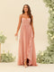 A-Line/Princess Asymmetrical Spaghetti Straps Ruffles Bridesmaid Dresses