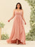 A-Line/Princess Asymmetrical Spaghetti Straps Ruffles Plus Size Bridesmaid Dresses