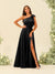 A-Line/Princess One-Shoulder Split Side Bridesmaid Dresses