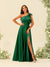 A-Line/Princess One-Shoulder Split Side Bridesmaid Dresses