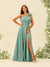 A-Line/Princess One-Shoulder Split Side Bridesmaid Dresses