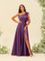 A-Line/Princess One-Shoulder Split Side Bridesmaid Dresses